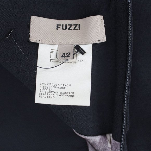 Fuzzi NWT Black Origami Skirt IT42 US6 Crepe Lined Vintage 90s Y2K Minimalist - Picture 5 of 8